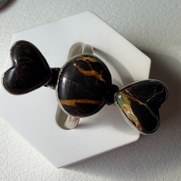 Black Jack Sterling Sliver  Heart Ring